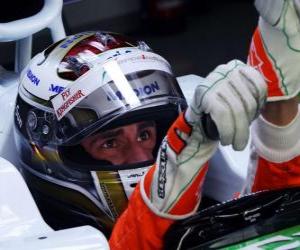 yapboz Sutil Adrian - Force India - 2010 Hockenheim